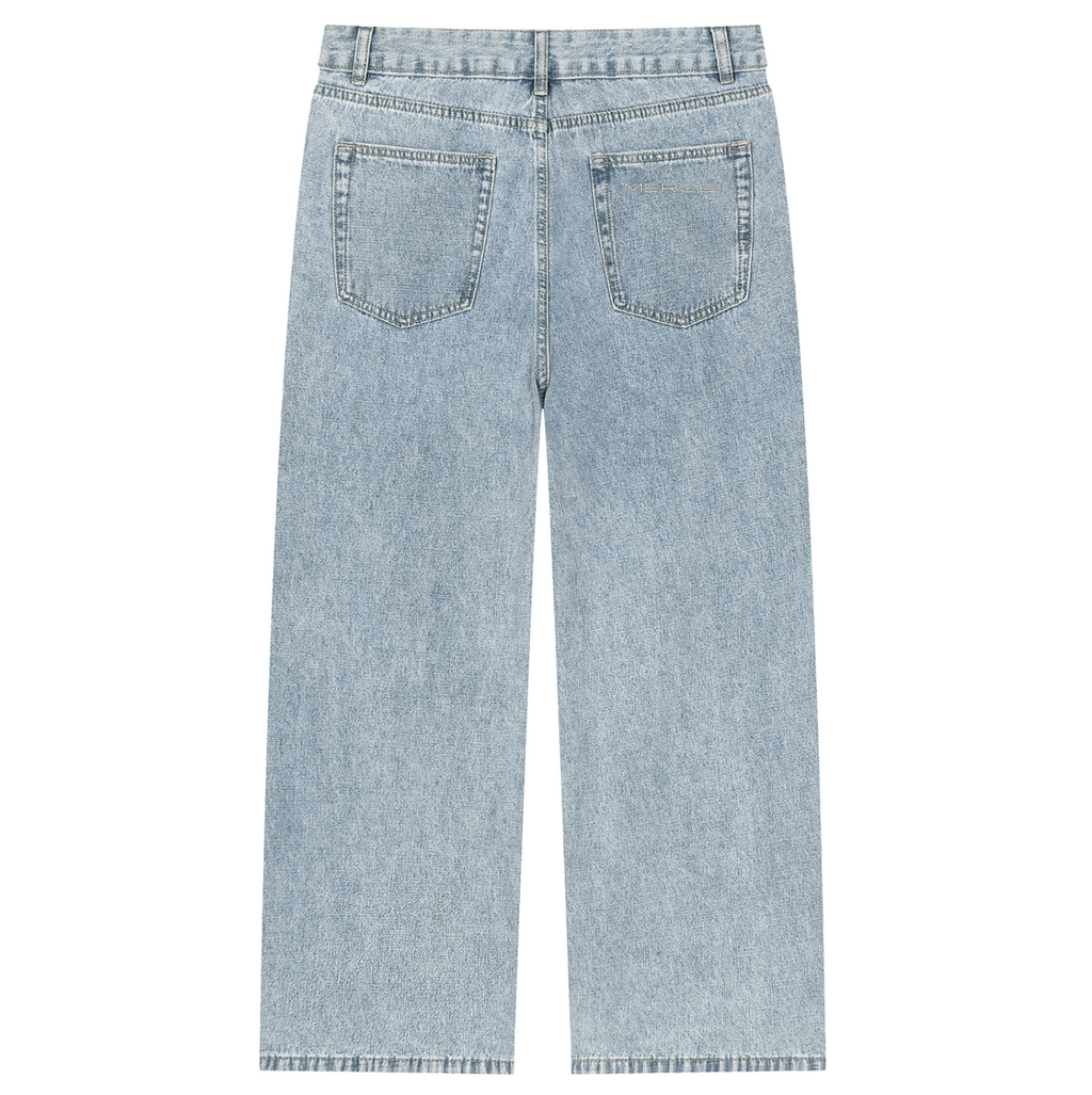 Vintage Wash Straight Leg Jeans