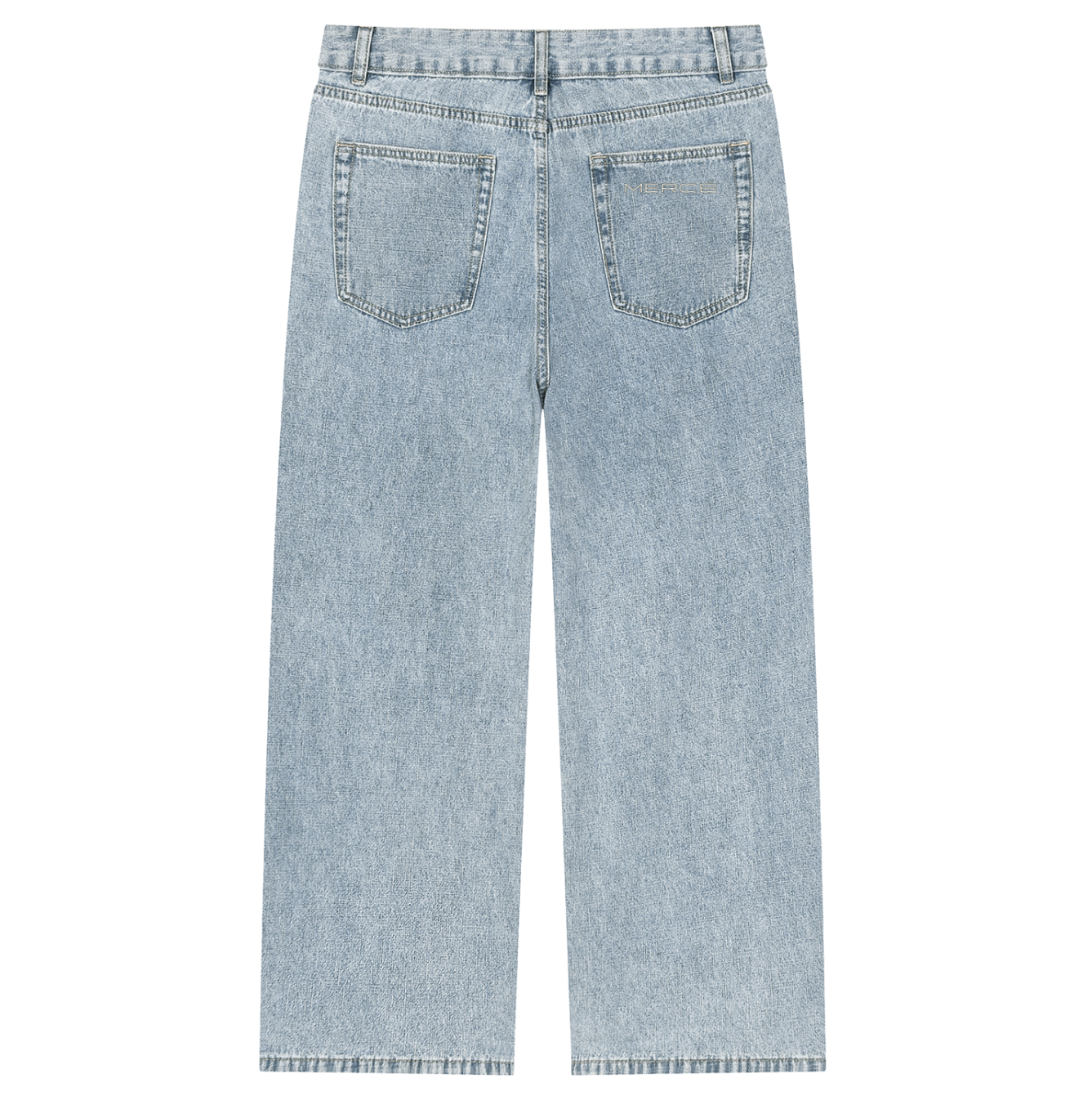 Vintage Wash Straight Leg Jeans