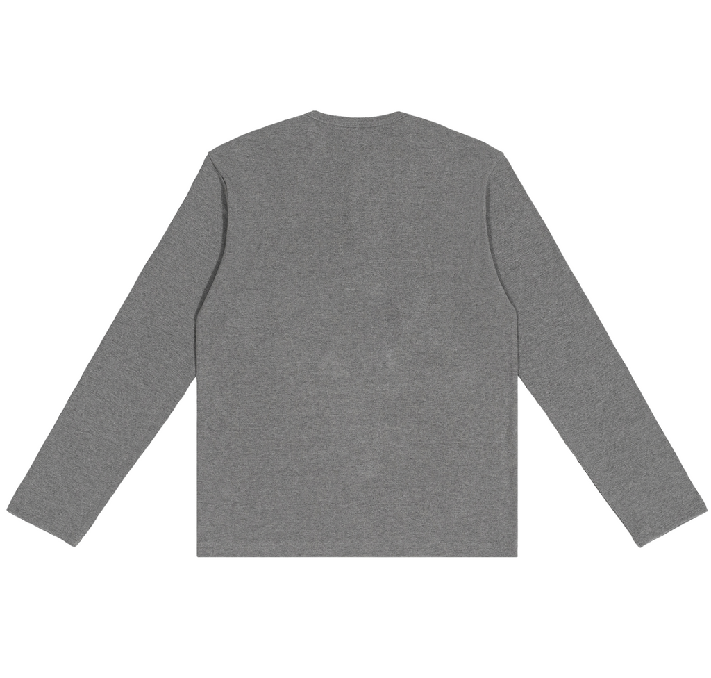 Gray long-sleeve shirt on a white background