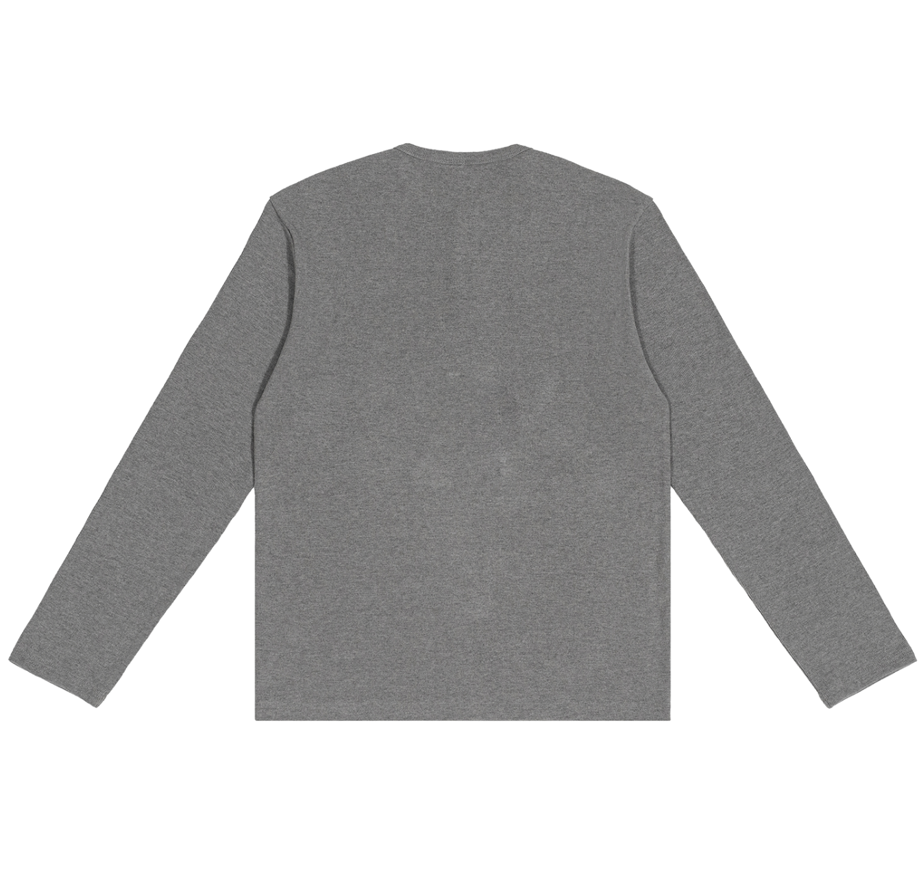 Gray long-sleeve shirt on a white background