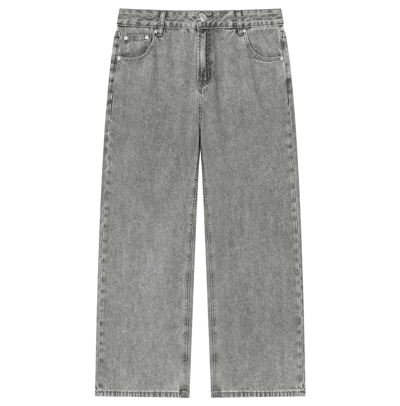 Vintage Wash Straight Leg Jeans
