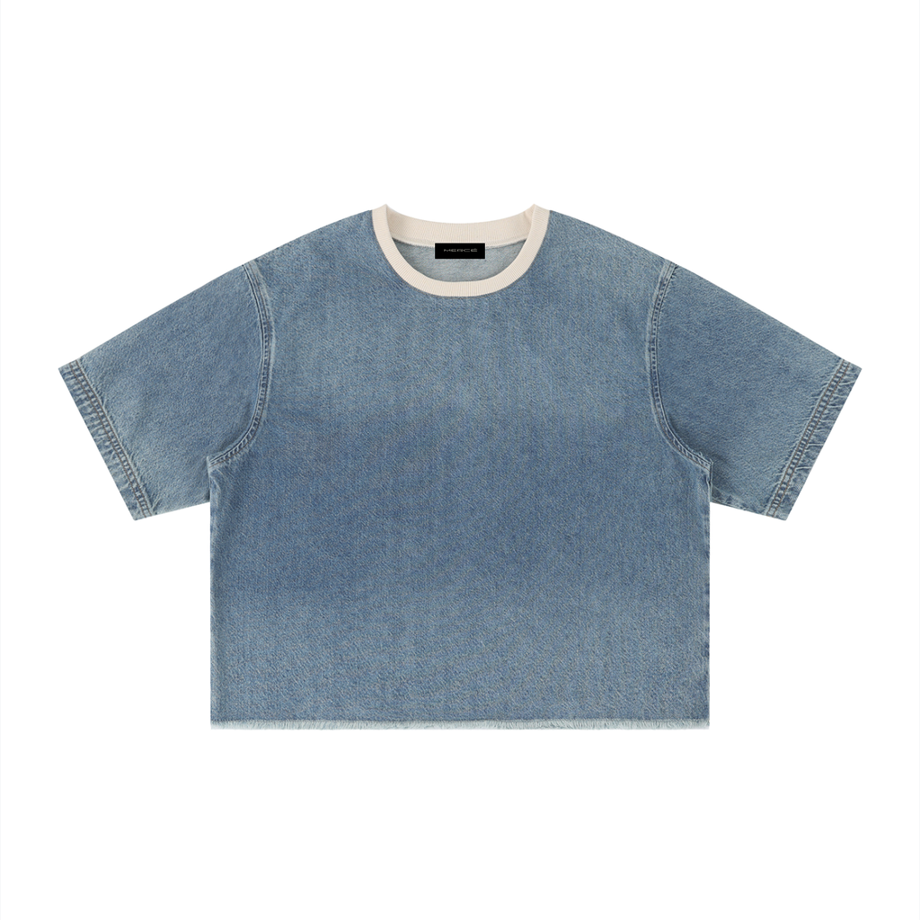 Wash Raw Hem Boxy Tee