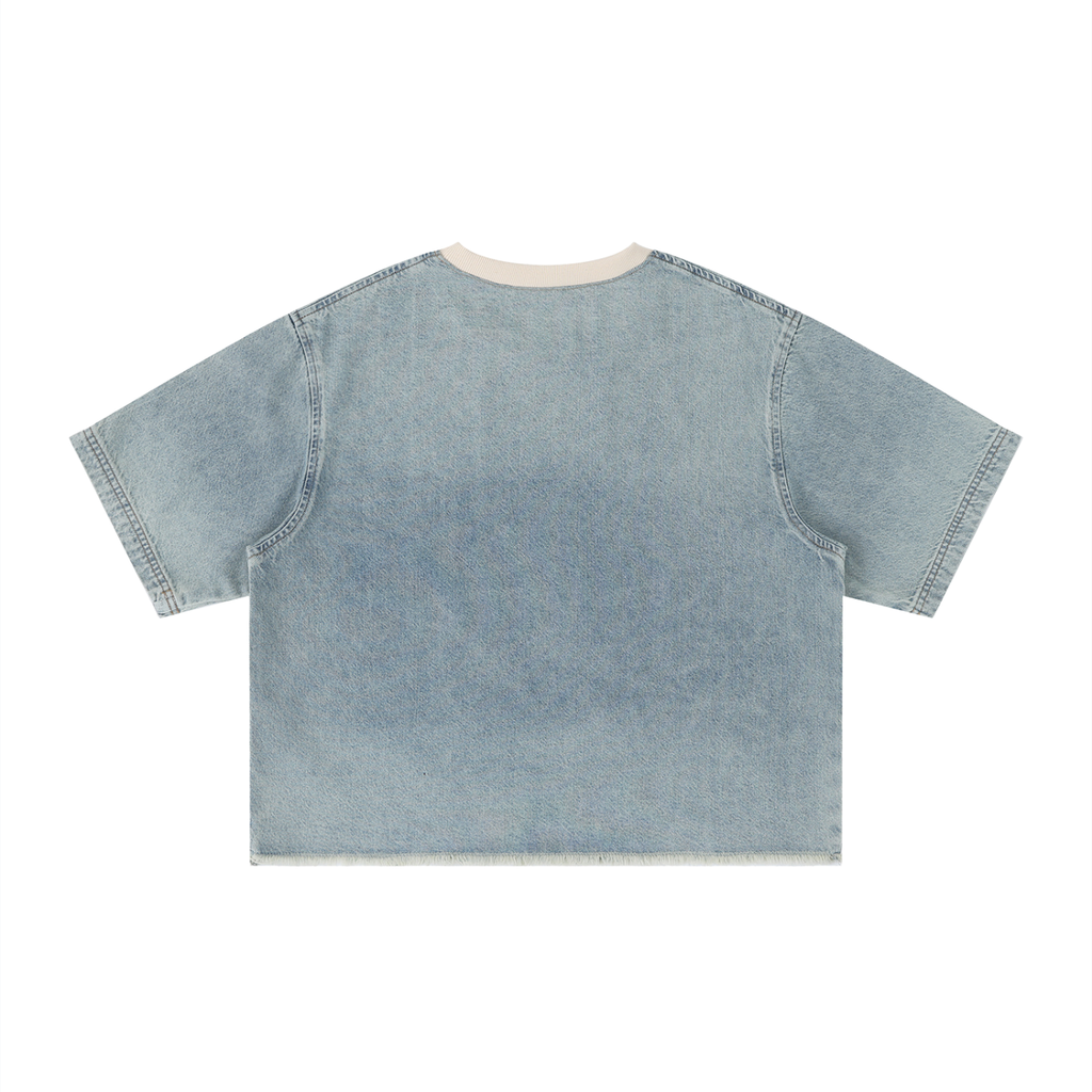 Wash Raw Hem Boxy Tee
