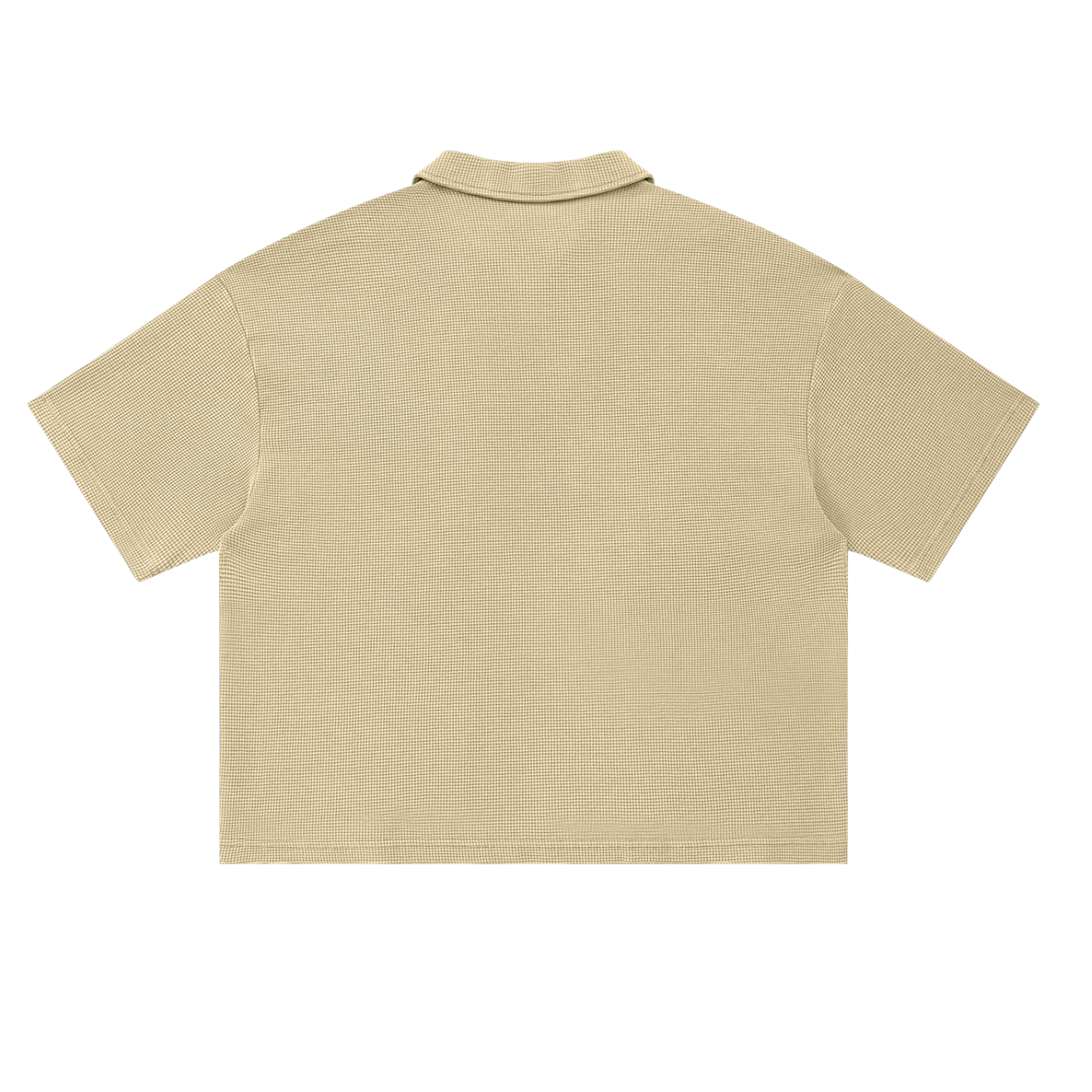  Beige polo shirt on a white background 