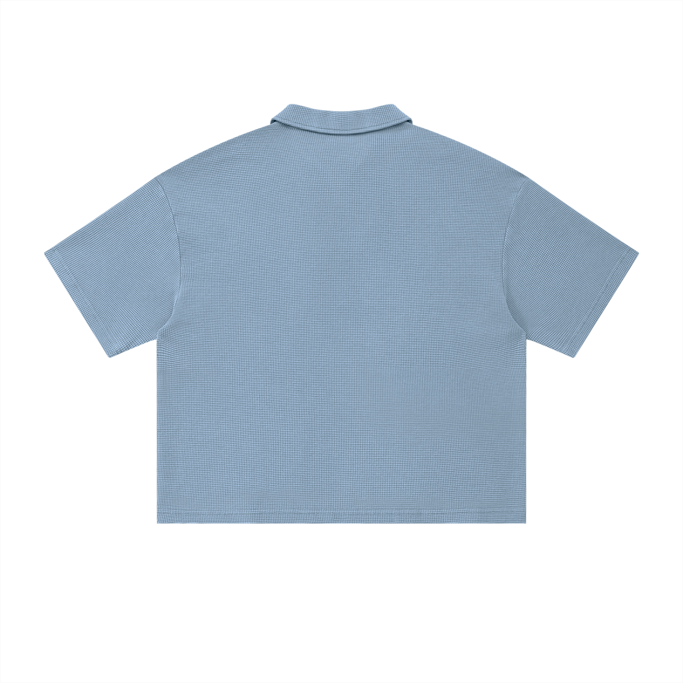 Light blue polo shirt on a white background