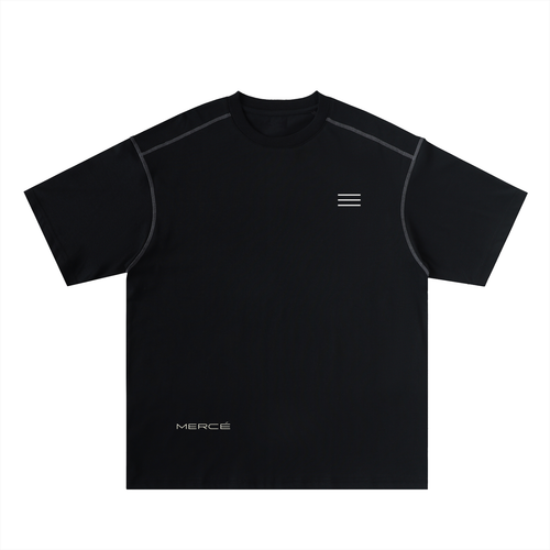 MERCE Atelier Stitch Tee in oversized cotton with contrast stitching