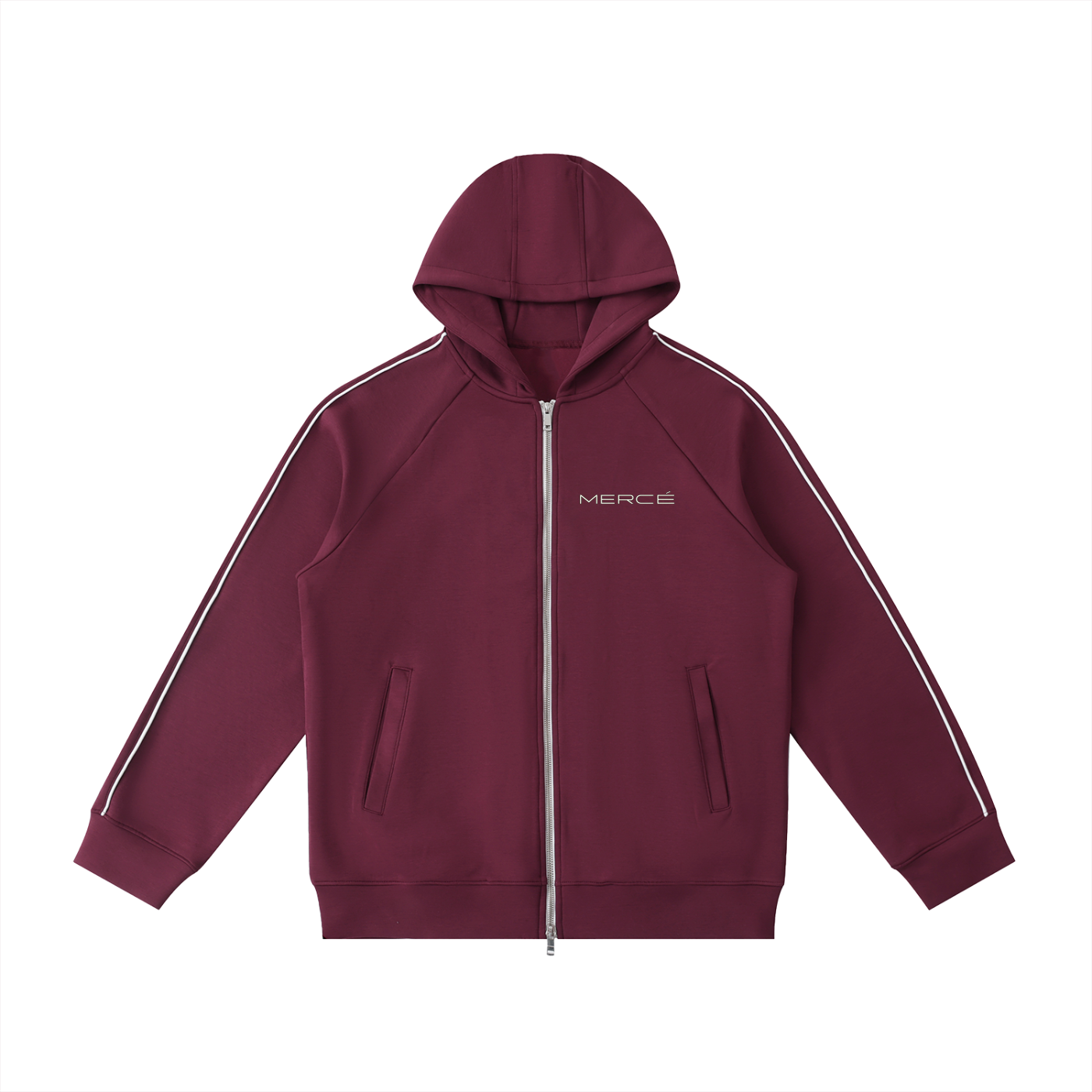 MERCÉ Heavyline Zip Hoodie in heavyweight cotton with premium zipper