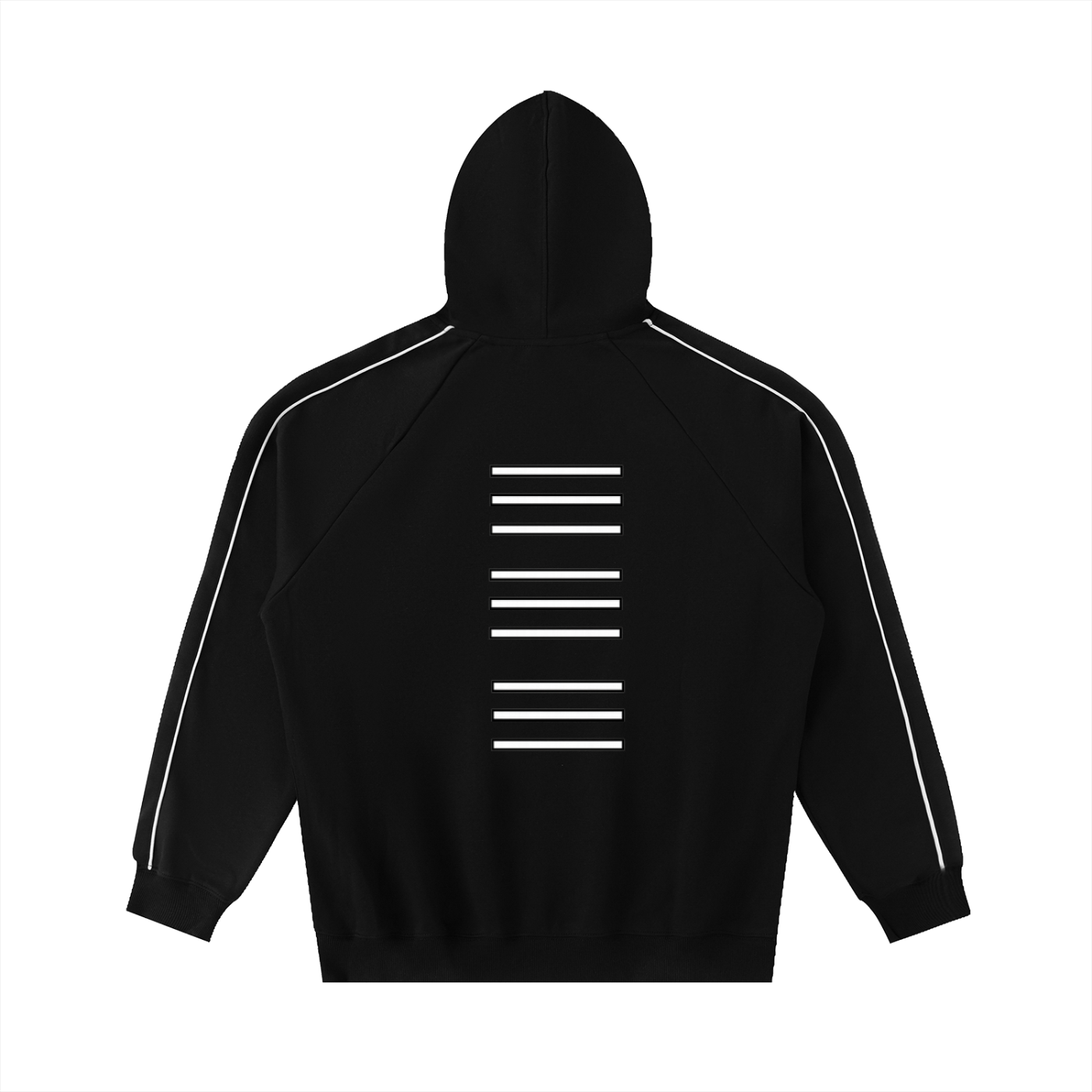 MERCÉ Nocturne Raglan Hoodie with contrast piping and oversized silhouette