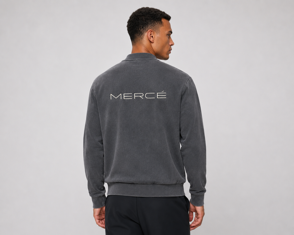 MERCÉ varsity jacket styled IN STUDIO